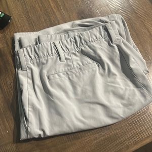 Six pairs of golf shorts. Size 38 waist. Inseam 9 to 11 inches